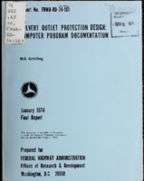 Culvert outlet protection design computer program documentation