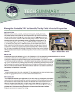 Using the Portable XRF To IdentifyVerify Field Material Properties Technical Summary