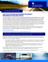 2021 Road Weather Management Programs Performance Measures Update
