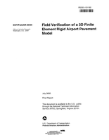 Field Verification of a 3D Finite Element Rigid Airport Pavement Model