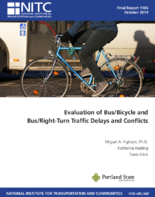 Evaluation of BusBicycle and BusRightTurn Traffic Delays and Conflicts