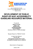 Development of Public RightofWay Accessibility Guideline Resource Material