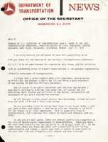 Remarks by US Secretary of Transportation John A Volpe to the 1972 Transportation Conference American Society of Civil Engineers