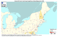 Estimated FAF Flow for Trucks Passing Through Maine on National Highway System 2050