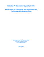 Building professional capacity in ITS  guidelines for designing an individualized training and education plan