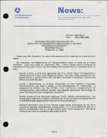 Secretary of Transportation Samuel K Skinner Speeches February 1989