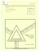 Research Bibliography Ventilation and Environmental Control in Subway Rapid Transit Systems Phase I