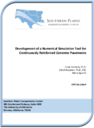 Development of a Numerical Simulation Tool for Continuously Reinforced Concrete Pavements