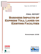 Business Impacts of Express Toll Lanes on Existing Facilities