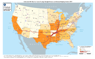 Estimated FAF Flow for Trucks Passing Through Arkansas on National Highway System 2017