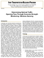 Determining Optimal Traffic Opening Time Through Concrete Strength Monitoring Wireless Sensing Summary