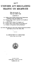 Act V  Uniform Act Regulating Traffic on Highways