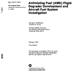 Antimisting Fuel AMK Flight Degrader Development and Aircraft Fuel System Investigation
