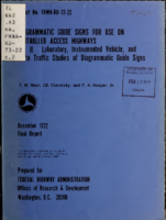 Diagrammatic Guide Signs for Use on Controlled Access Highways Vol II Laboratory Instrumented Vehicle and State Traffic Studies of Diagrammatic Guide Signs
