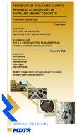 Feasibility of Reclaimed Asphalt Pavement As Aggregate in Portland Cement Concrete Pavements
