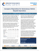 Concepts of Operations for Autonomous Vehicle Dispatch Operations Research Brief