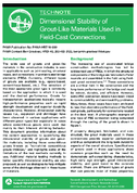 Dimensional Stability of Groutlike Materials Used in FieldCast Connections