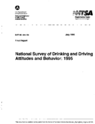 National Survey of Drinking and Driving Attitudes and Behavior 1995