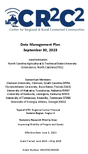 Center for Regional and Rural Connected Communities Data Management Plan
