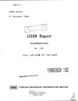 USSR Report Transportation No 130 Civil Air Code of the USSR