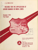 Guidelines for the application of arrow boards in work zones  final report