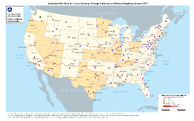 Estimated FAF Flow for Trucks Passing Through California on National Highway System 2017