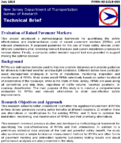 Evaluation of Raised Pavement Markers Technical Brief