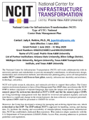 National Center for Infrastructure Transformation NCIT Center Data Management Plan