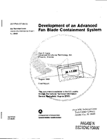 Development of an Advanced Fan Blade Containment System