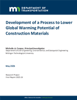 Development of a Process to Lower Global Warming Potential of Construction Materials