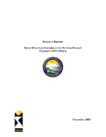 Project report  road weather information system phase I