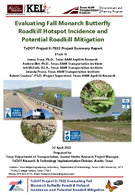 Evaluating Fall Monarch Butterfly Roadkill Hotspot Incidence and Potential Roadkill Mitigation