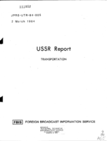 USSR Report Transportation