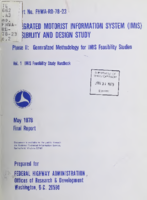Integrated Motorist Information System IMIS Feasibility and Design Study Phase II Generalized Methodology for IMIS Feasibility Studies Volume 1  IMIS Feasibility Study Handbook