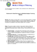 Guidance for Data Dictionary for Medical Analysis Tracking System