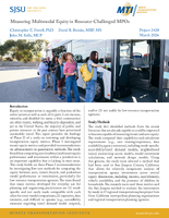 Measuring Multimodal Equity in ResourceChallenged MPOs Research Brief
