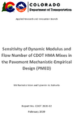 Sensitivity of Dynamic Modulus and Flow Number of CDOT HMA Mixes in the Pavement MechanisticEmpirical Design PMED