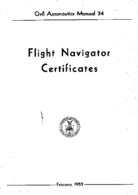 CAM 34 Flight Navigator Certificates 1955 February 01