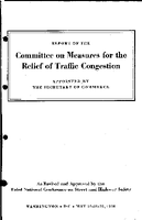 Report of the Committee on Measures for the Relief of Traffic Congestion