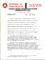 Department of Transportation News Urban Mass Transportation Administration UMTA 13174