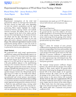 Experimental Investigations of Wind Shear from Passing a Vehicle Research Brief