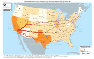 Estimated FAF Flow for Trucks Passing Through Arizona on National Highway System 2017