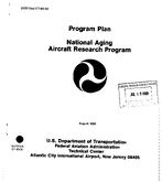 Program Plan  National Aging Aircraft Research Plan