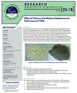 Effect of Fillers on the Moisture Resistance and Performance of HMA Research Project Capsule 231B