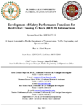 Development of Safety Performance Functions for Restricted Crossing UTurn RCUT Intersections