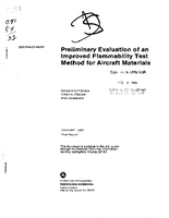 Preliminary Evaluation of an Improved Flammability Test Method for Aircraft Materials