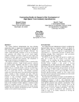 Engineering studies in support of the development of highspeed track geometry specifications
