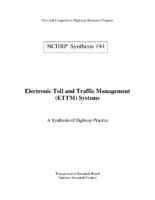Electronic Toll And Traffic Management Systems National Cooperative Highway Research Program Synthesis