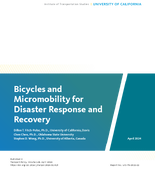 Bicycles and Micromobility for Disaster Response and Recovery Final Report