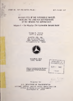 An Analysis of the Automobile Market Modeling the LongRun Determinants of the Demand for Automobiles Volume I  The Wharton EFA Automobile Demand Model